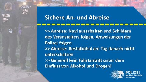Präventionshinweise "sichere An- und Abreise"