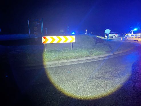250102_Unfall am Kreisverkehr